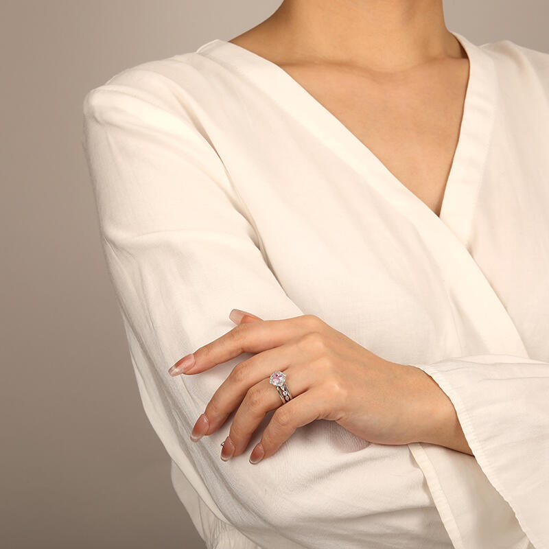 "Bloom Of Love" Radiant Cut Bridal Set