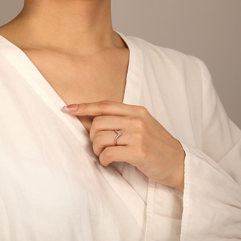 " I Promise" Stackable Cluster Dainty Ring