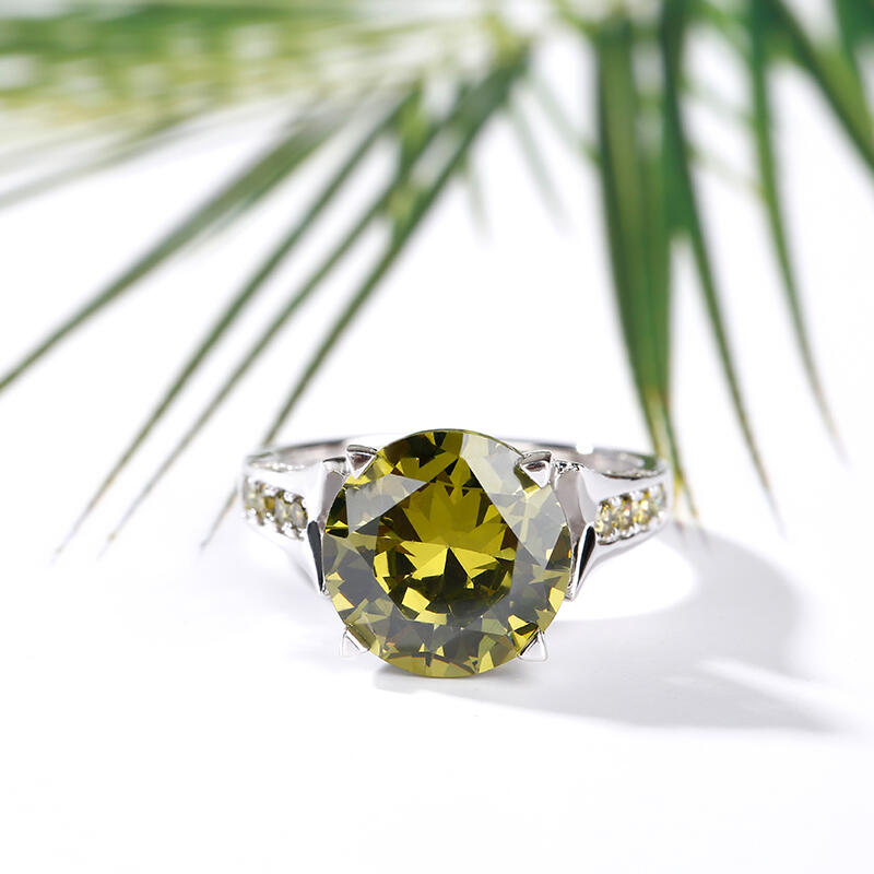 Jeulia Vintage Round Cut Sterling Silver Ring