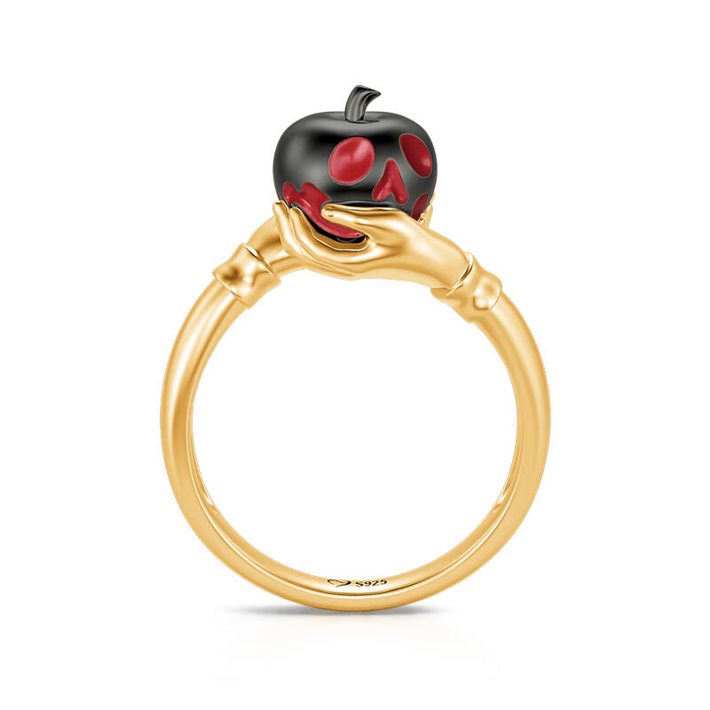 Jeulia Anillo con manzana venenosa en dos tonos de plata de ley