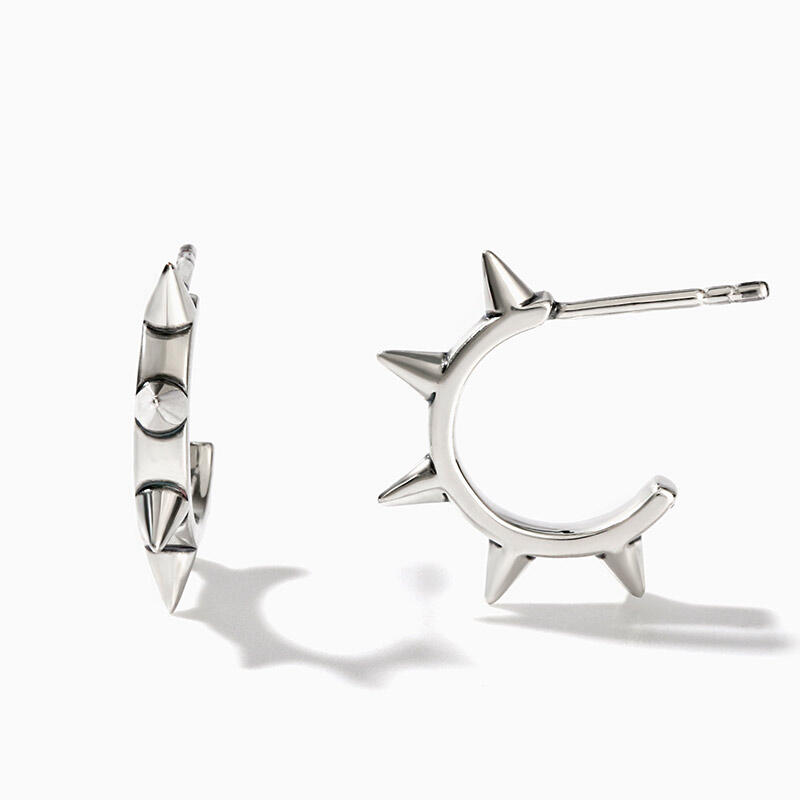 Jeulia "Ultimate Spike" Sterling Silver Earrings