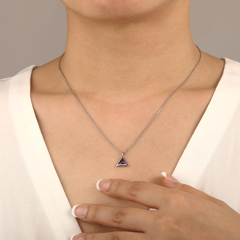"Power Of Yourself" Trillion Cut Necklace