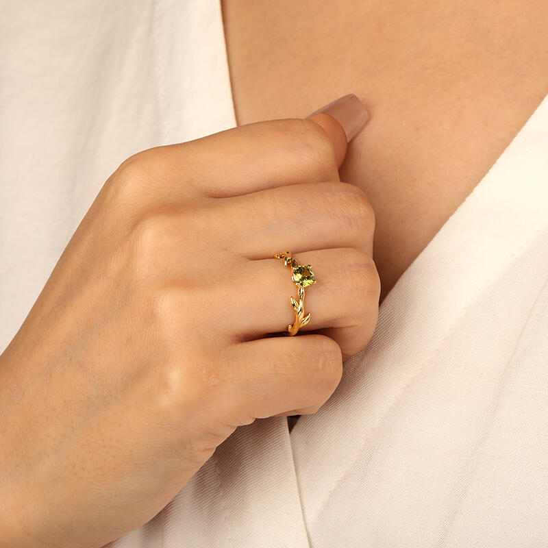 "Life Begins" Round Cut Solitaire Engagement Ring