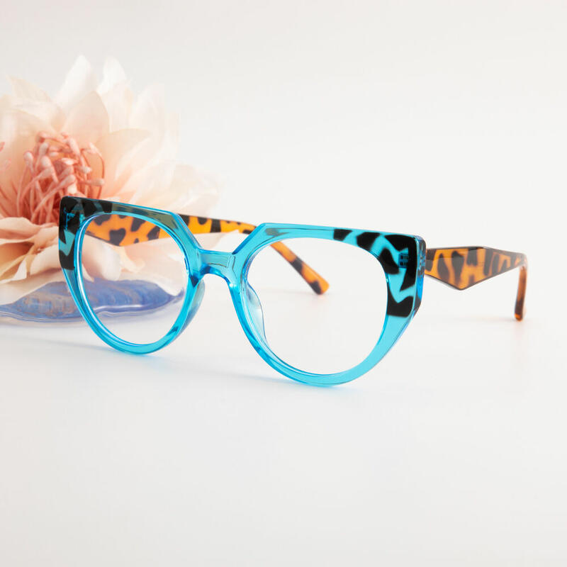 Isaac Cat Eye Blue Glasses