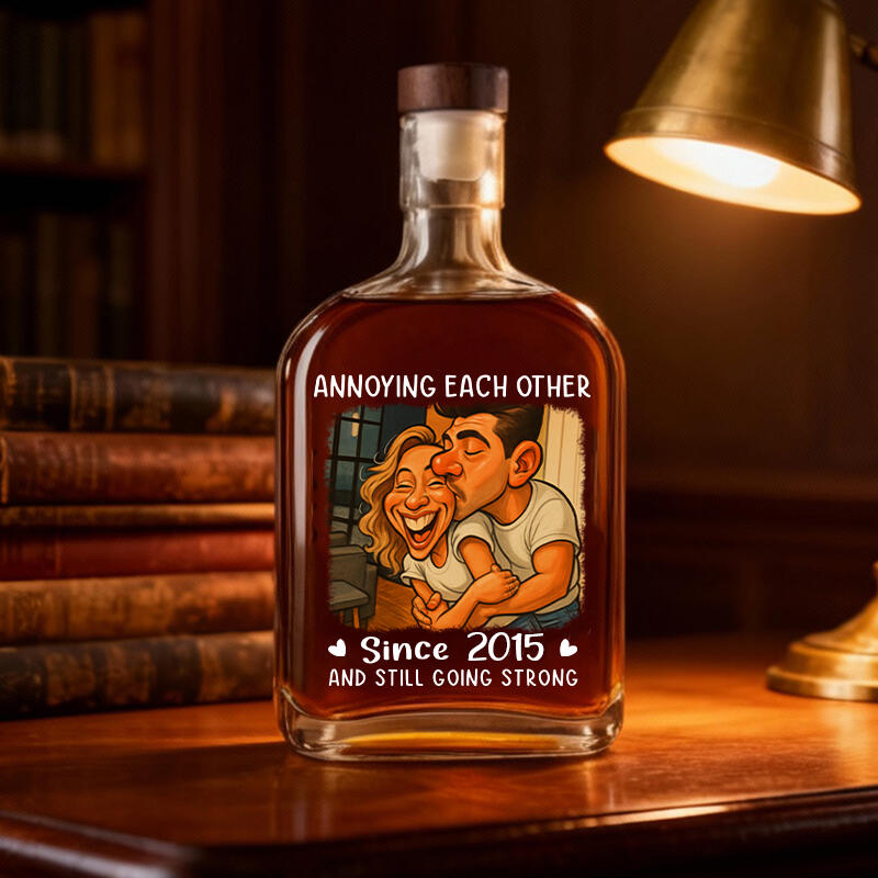 Personalized Picture Whiskey Bottle Unique Gift for Valentine's Day