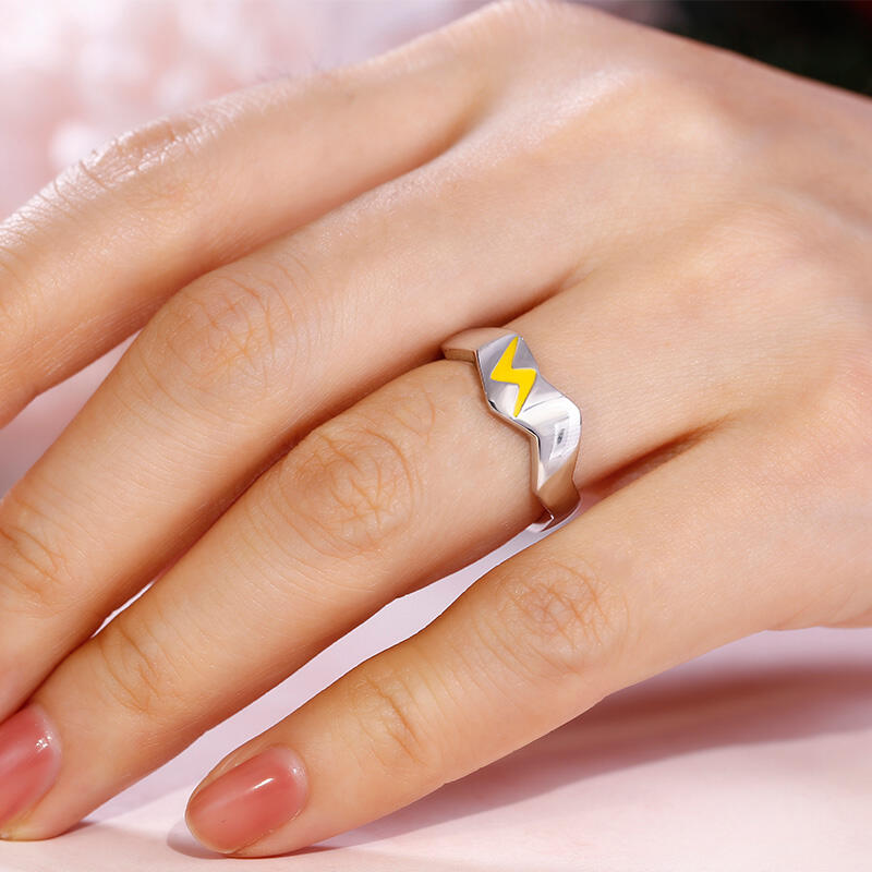 Jeulia " Wybieram Ciebie" Błyskawica Design Srebrna Opaska