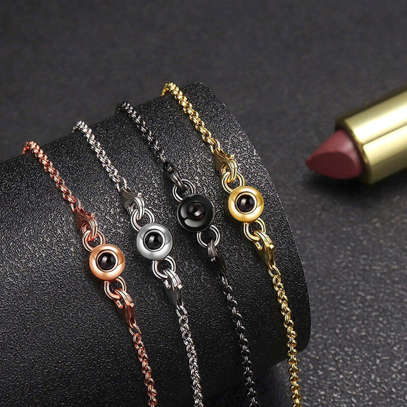 Personalized Minimalist Photo Projection Bracelet Sweet Cool Gift