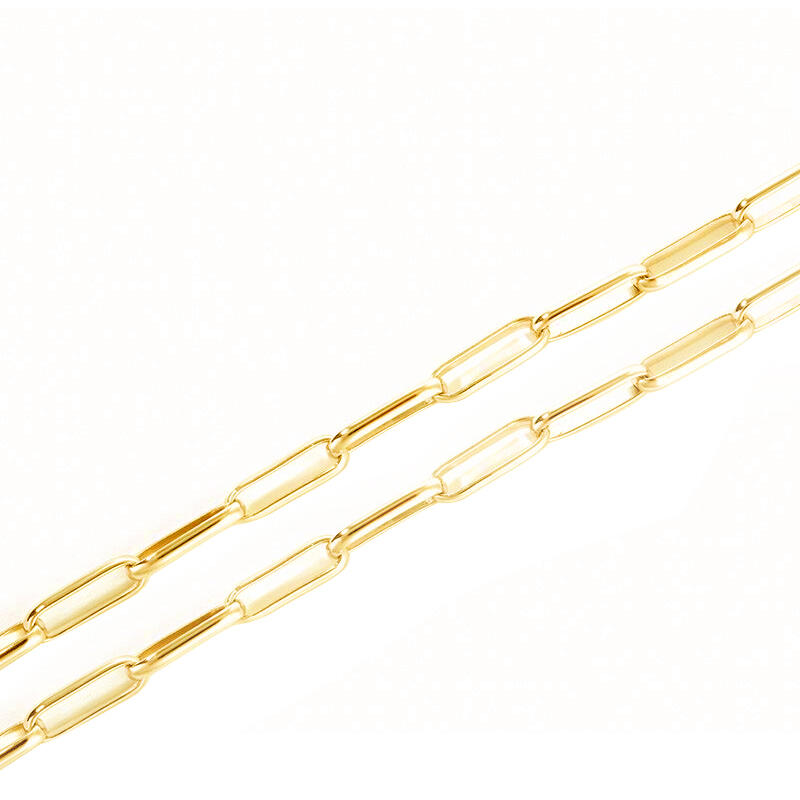 Jeulia Unique Design Sterling Silver Paperclip Chain Necklace