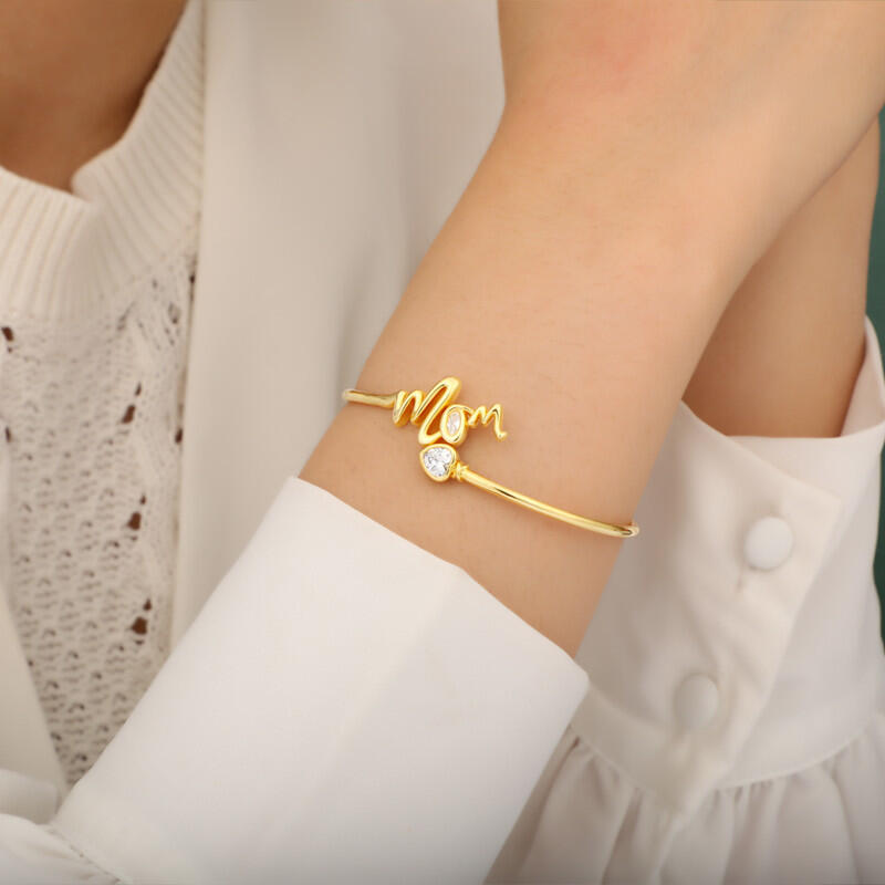 "Her Embrace" Open Bangle Bracelet