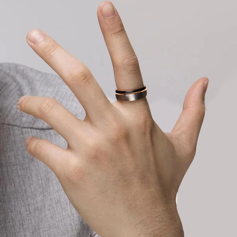 "Brushed Reverie" 8mm Tungsten Carbide Men's Wedding Ring