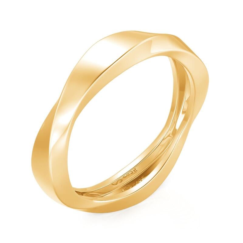 Mobius Gold Jeulia Simple Mobius Gold Wedding Band for Men - Jeulia Jewelry