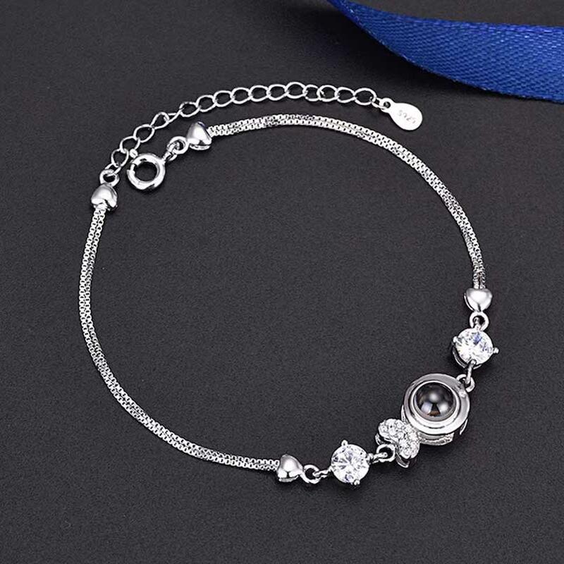 投影 写真 写真入れ ブレスレット ジルコニア