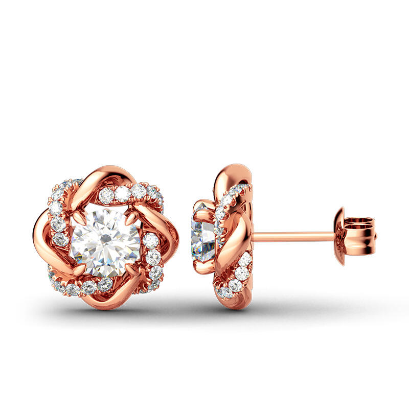 Jeulia Knot of Love 結び目 ノット シルバー スタッド ピアス