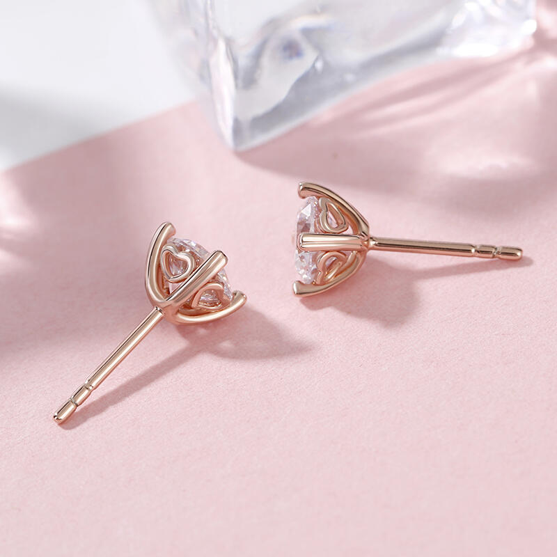Jeulia Clous d'Oreilles Solitaire en Argent Sterling
