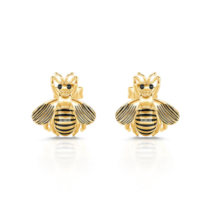 Jeulia "Guide the Life" Honey Bee Sterling Silver Earrings