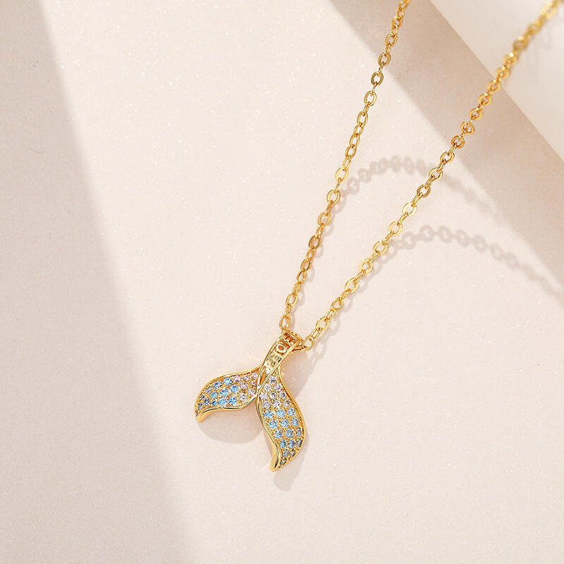 Jeulia Collar personalizado de nombre para mujer con cola de sirena