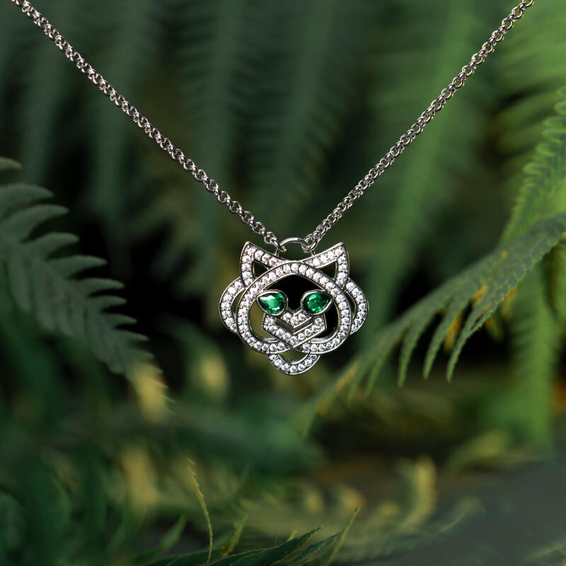 Jeulia トラ 虎デザイン シルバー ネックレス