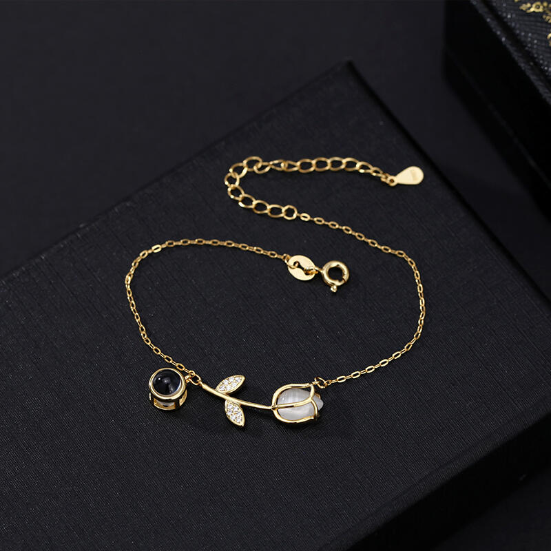 花 チューリップ 投影 写真 写真入れ ブレスレット