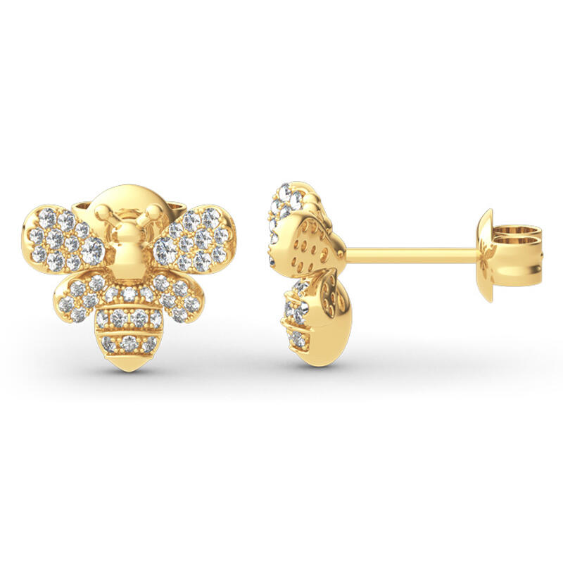 Jeulia Bee Design Sterling Silver Earrings
