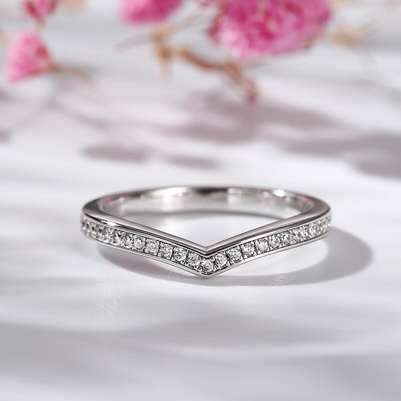 Jeulia "Everlasting Us" Sterling Silver Women's Band