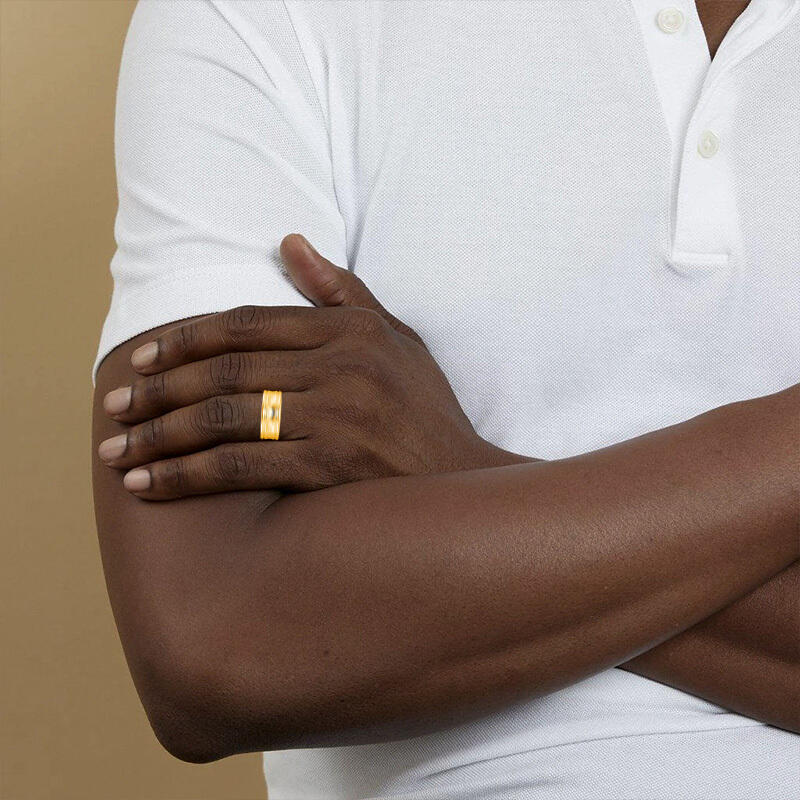 "Love Without Regrets" Matte Brushed Men's Wedding Ring