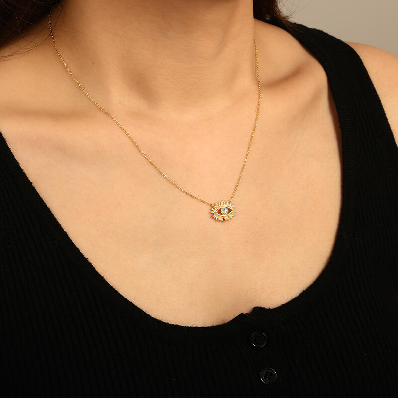 "Eye Of Brightness" Round Cut Necklace