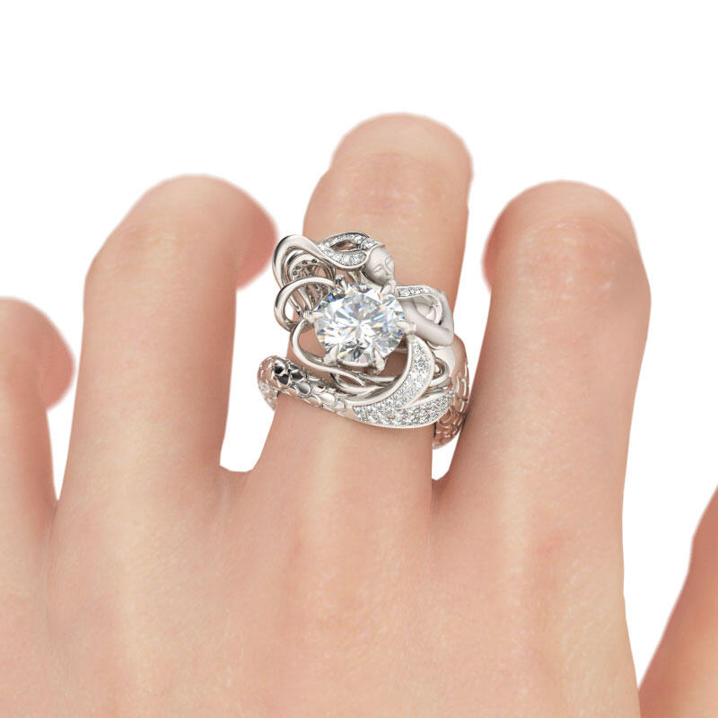 Jeulia ビッグセンターストーン マーメイドリング