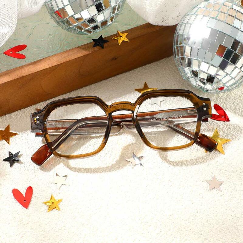 Occhiali da Vista Tony Quadrato Marrone 