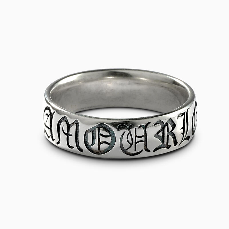 Jeulia Anillo con la inscripción de Amour de plata de ley