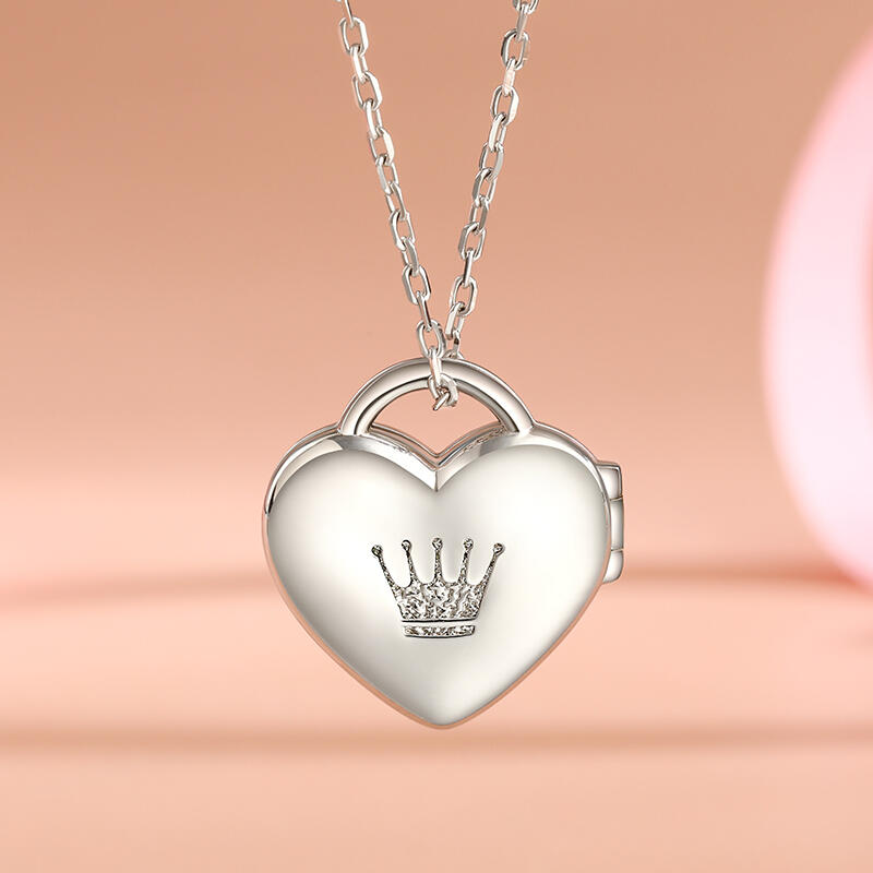 Jeulia Halsband Silver Märke av Tillväxt Anpassad Foto Locket