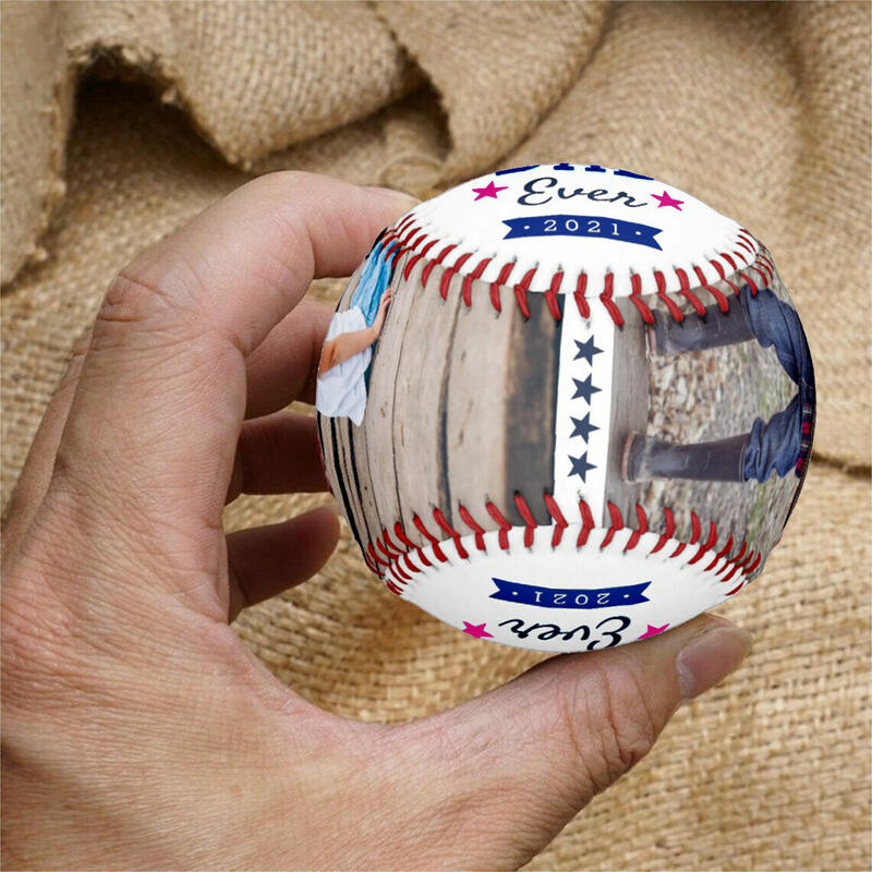Custom Baseball Names Personalize Baseball with Photo and Names for Dad - Drawmade.com