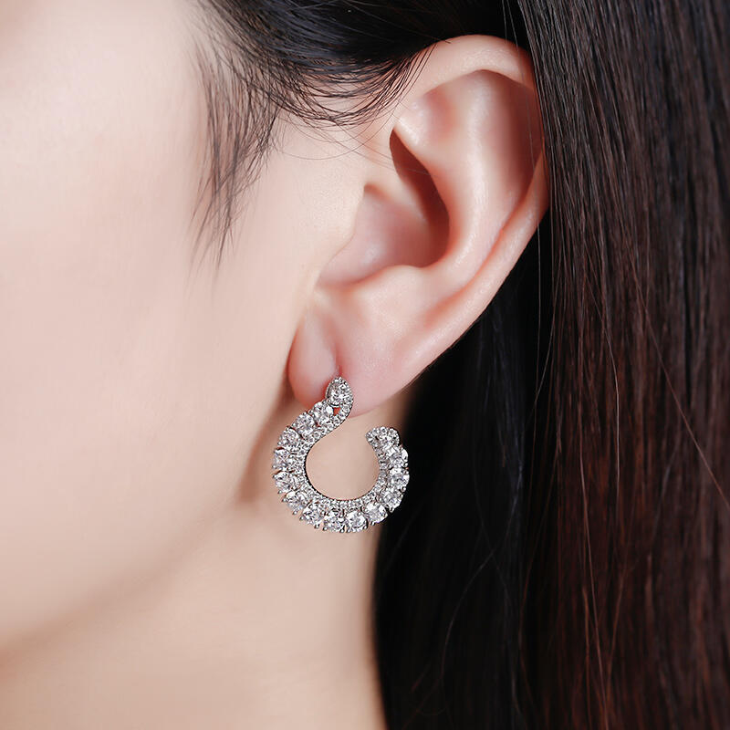 Jeulia Pendientes de Aro de Plata Esterlina Clásicos