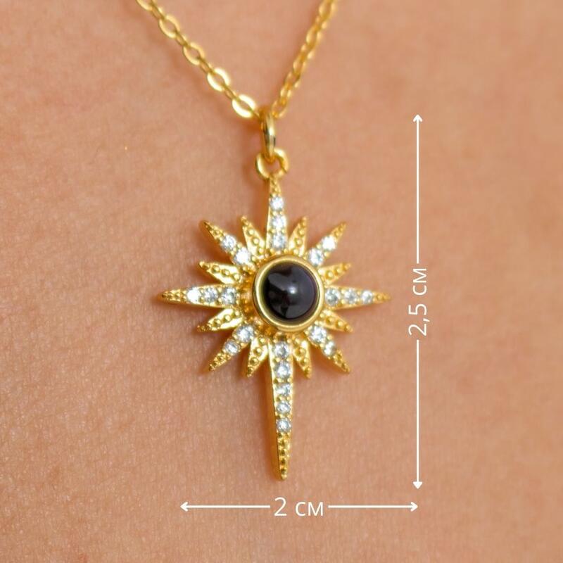 Collar personalizado con imagen de proyección irregular, regalo para novia