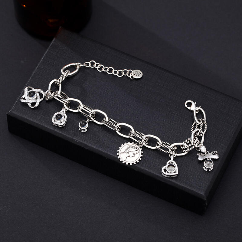 投影 写真 写真入れ ブレスレット チャーム