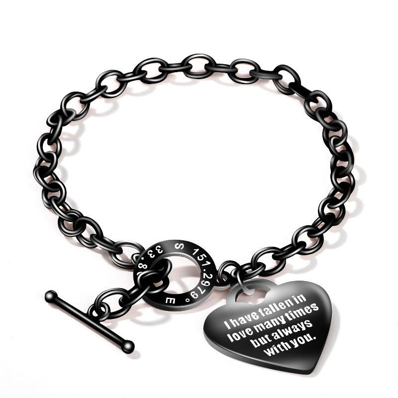 "I Will Always Stand by You" Heart Personalized Bracelet