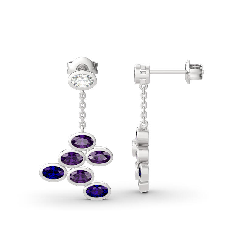 Jeulia Monet's Painting Inspired Sterling Silver Drop Earrings