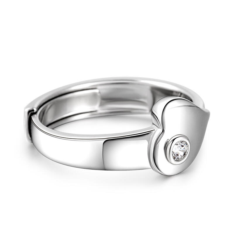 Jeulia "Prawdziwa miłość" Serce Regulacja Sterling Silver Pierścień dla kobiet