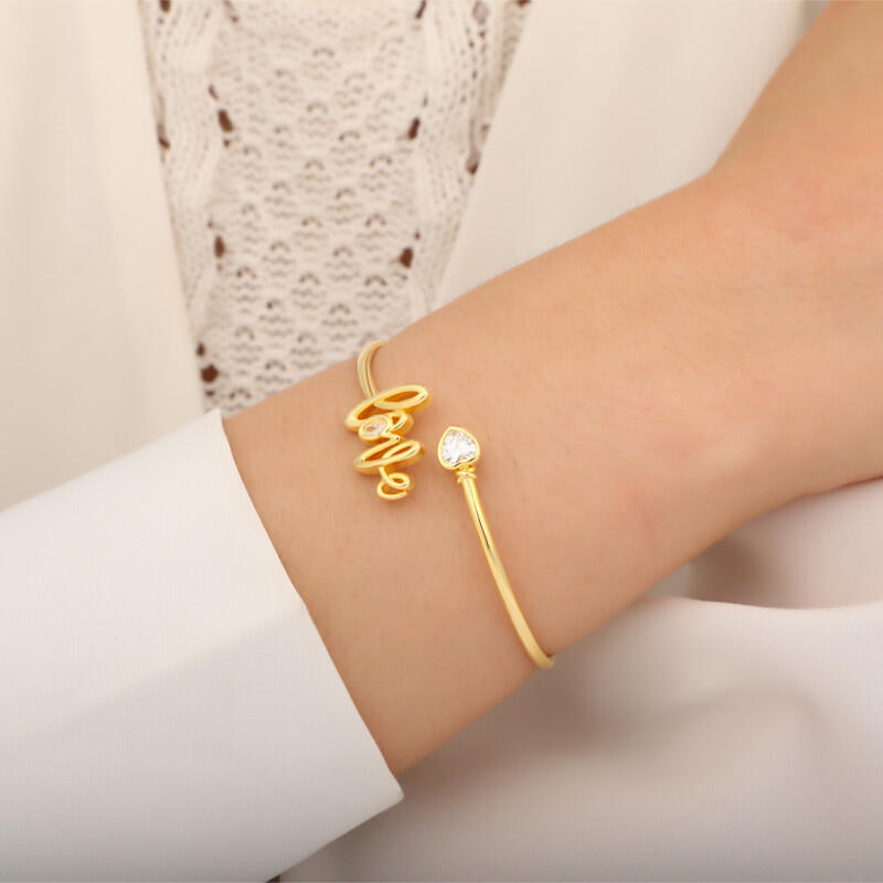 "Geliebt zu werden" Offener Reifarmband