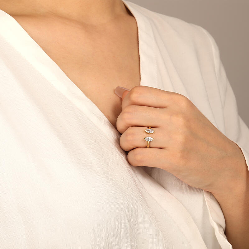 "You're Not Alone"  Stackable Dainty Ring