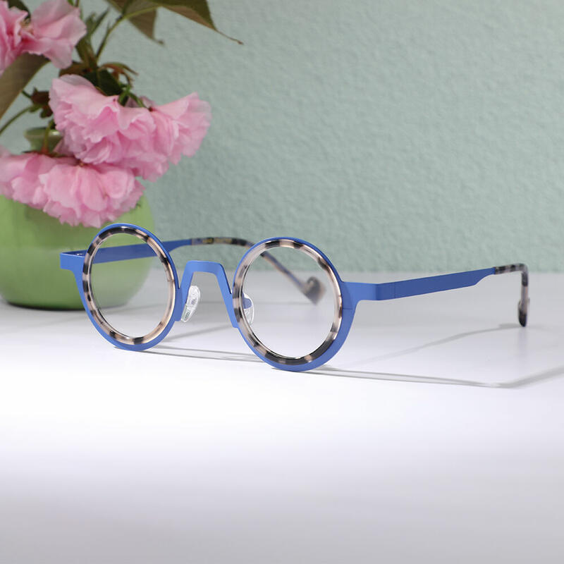 Lunettes de Vue Careg Ronde Bleu