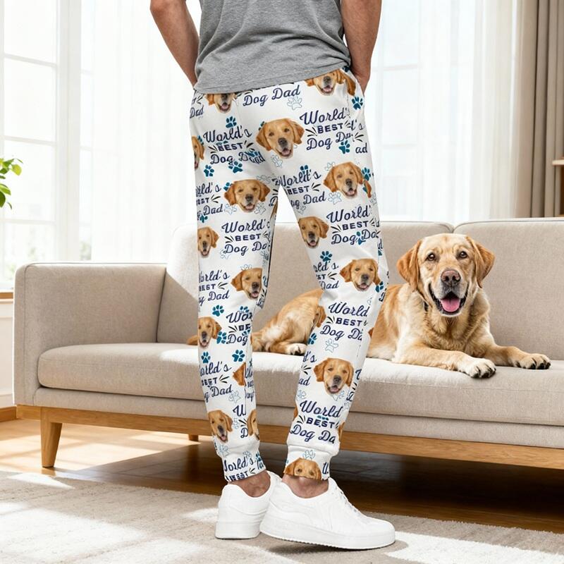 Pantaloni della tuta unisex personalizzati con foto personalizzata regalo perfetto per gli amanti degli animali domestici