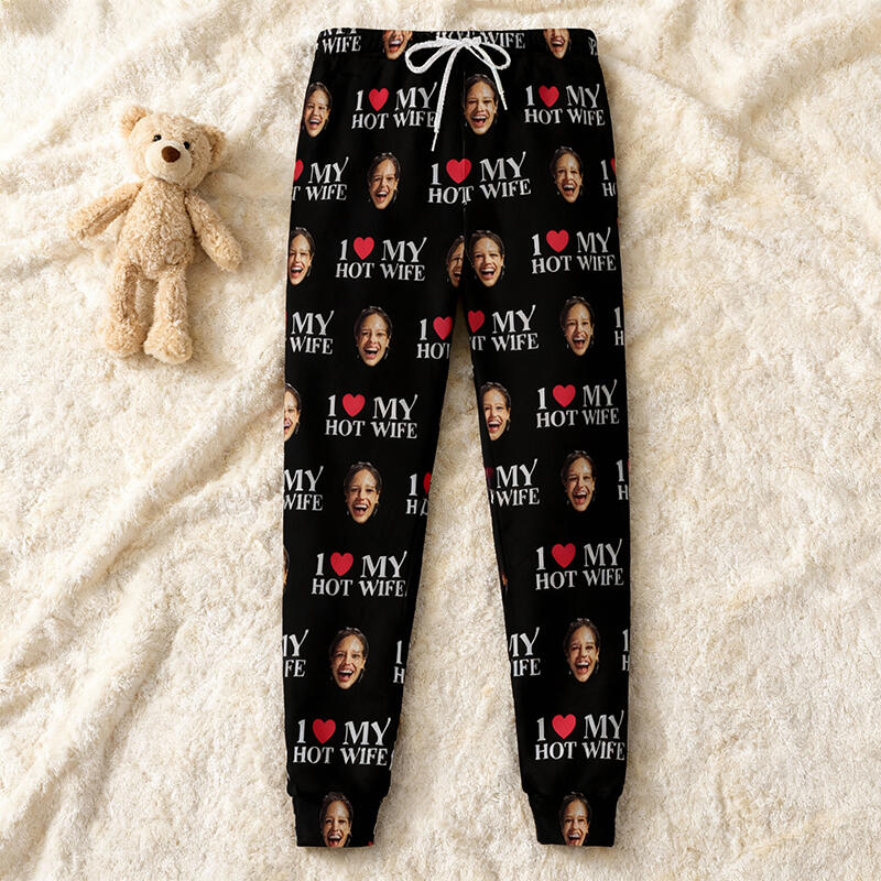 Personalisierte Unisex-Jogginghose mit individuellem Kopf-Foto das perfekte Geschenk für Paare