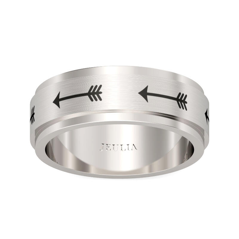 Jeulia Rotatable Arrow Stainless Steel Men's Band