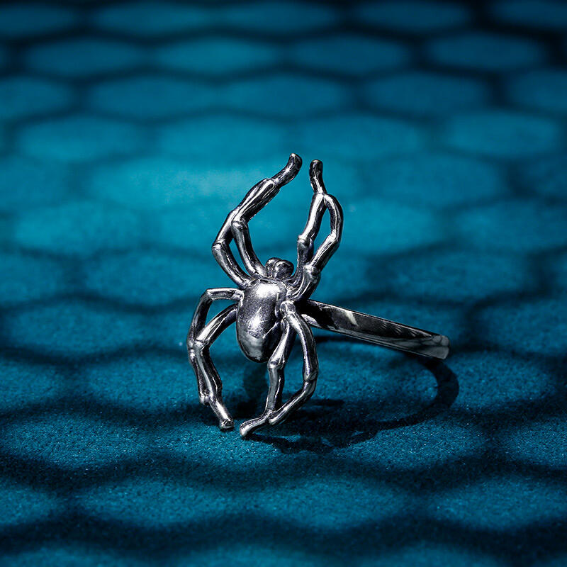 Jeulia "Magia de araña" Anillo de plata esterlina para hombre