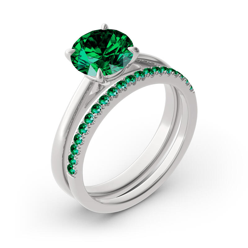 Jeulia Classic Round Set i sterlingsilver