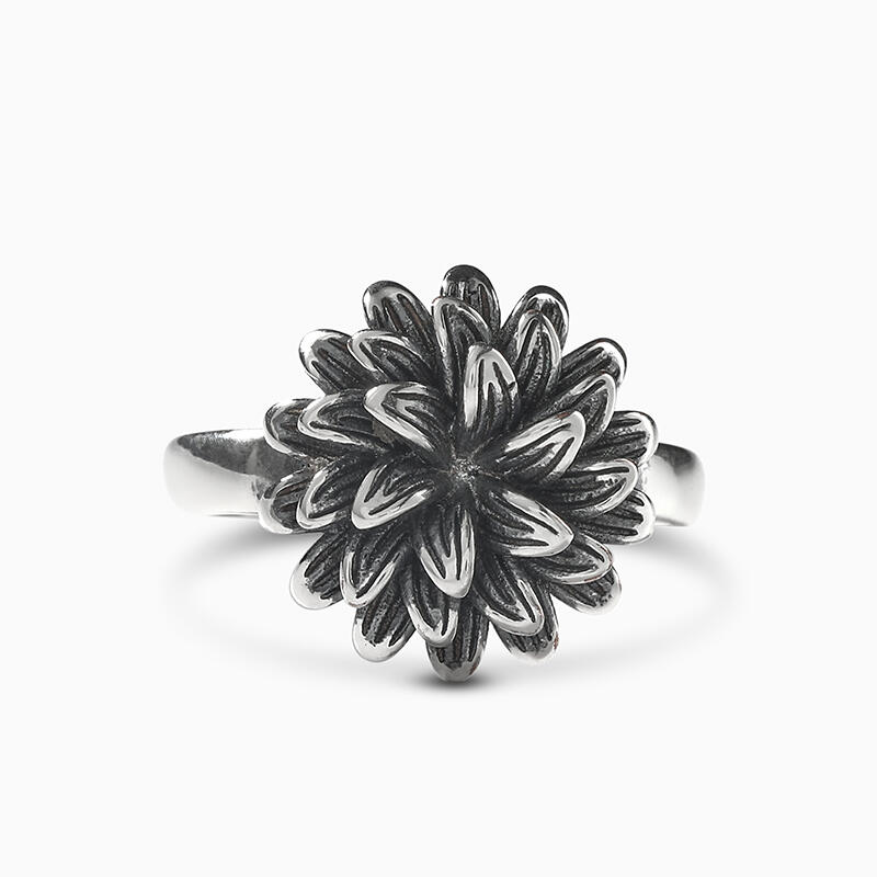 Jeulia "Gothic Flower" Srebrny pierścionek Sterling