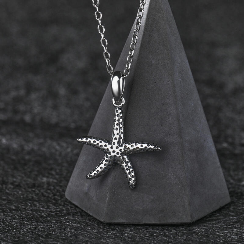 Jeulia "Starfish" Sterling Silver Necklace