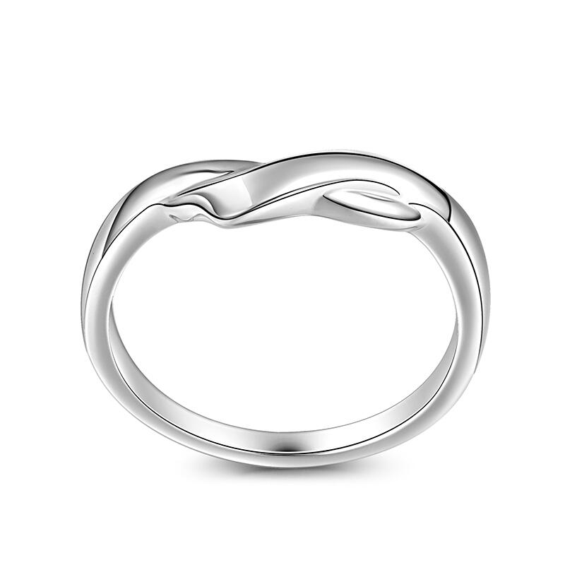 Jeulia Simple Stylish Design Sterling Silver Men's Wedding Band
