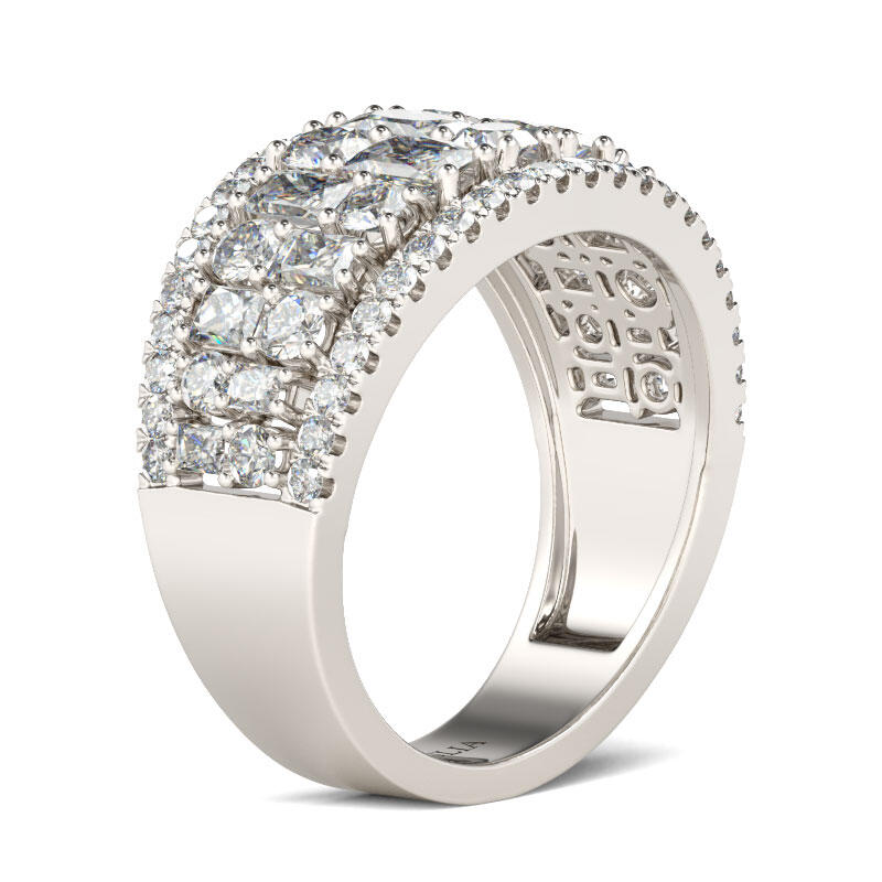 Jeulia Wide Shank Sterling Silver Women's Band