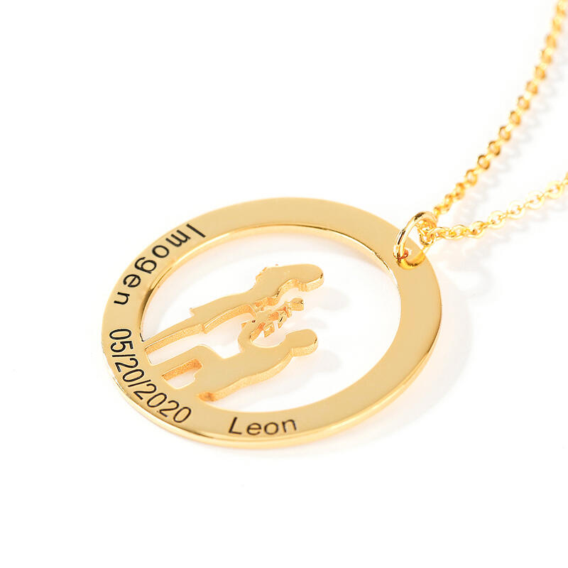 Jeulia "Until Forever" Personalized Sterling Silver Necklace